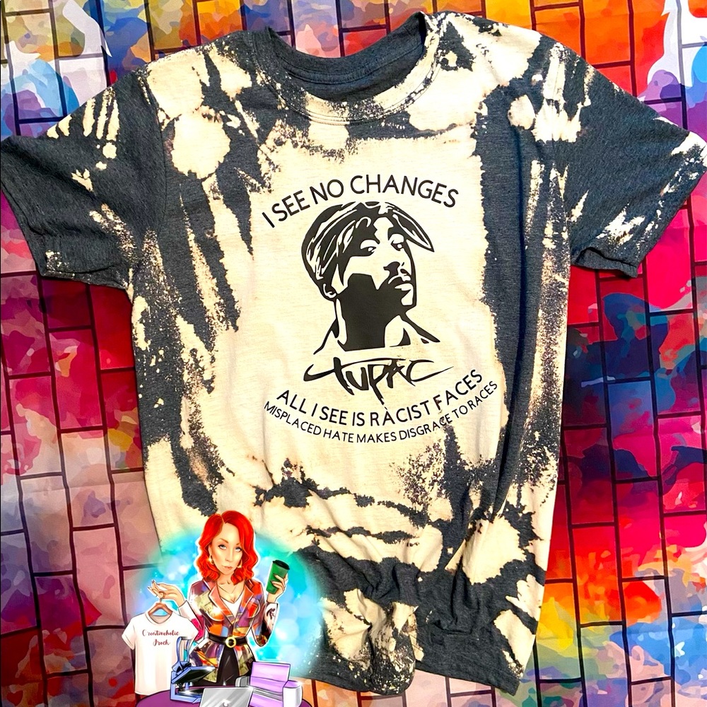 Distressed Custom Tupac Tee